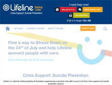Tablet Screenshot of lifeline.org.au